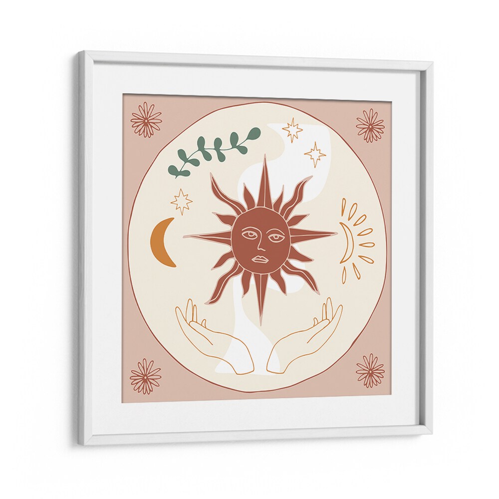 Transformative SUN OUL HEALING, ZODIAC poster featuring sun and celestial elements for your wellness journey.