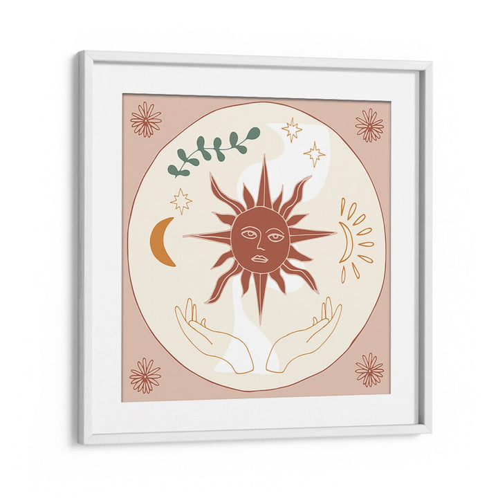 Transformative SUN OUL HEALING, ZODIAC poster featuring sun and celestial elements for your wellness journey.