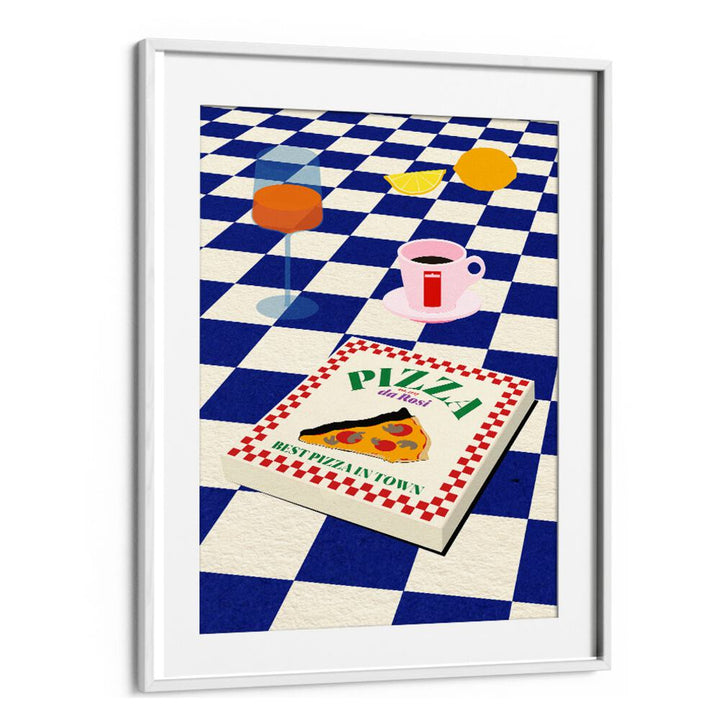 Colorful cafe scene featuring THE ITALIAN MENU, BAR art, celebrating authentic Italian cuisine and culture.