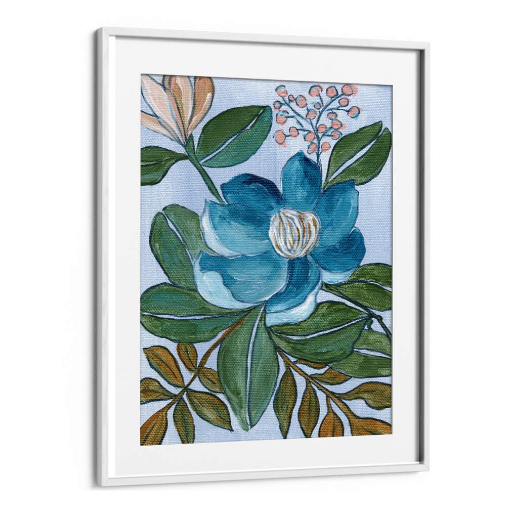 BLUE BLOSSOM , FLORAL FLOWER PAINTINGS