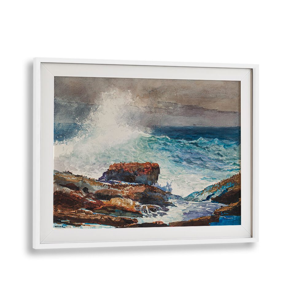 INCOMING TIDE, SCARBORO, MAINE (1883) , VINTAGE PAINTINGS