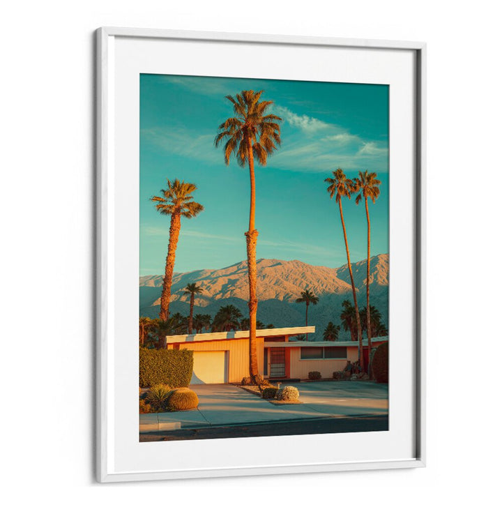 Vibrant FAMOUS PALM SPRINGS, BEACH PAINTINGS by Philippe Hugonnard showcasing palm trees and desert beauty.