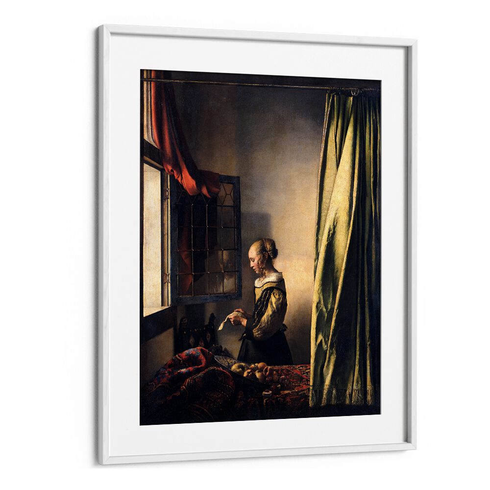 GIRL READING A LETTER (CA. 1659) BY JOHANNES VERMEER, VINTAGE PAINTINGS