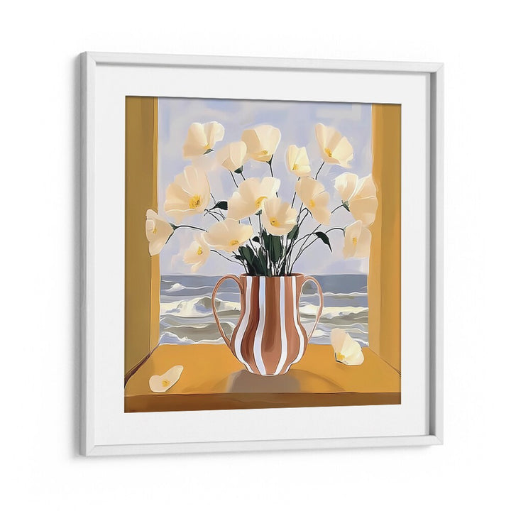 Bright flowers in the POT BY THE SEA create a coastal ambiance, perfect for enhancing your home decor.