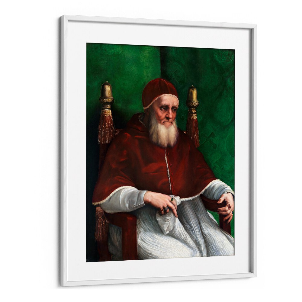 PORTRAIT OF POPE JULIUS II (1511) BY RAPHAEL RAFFAELLO , VINTAGE PAINTINGS