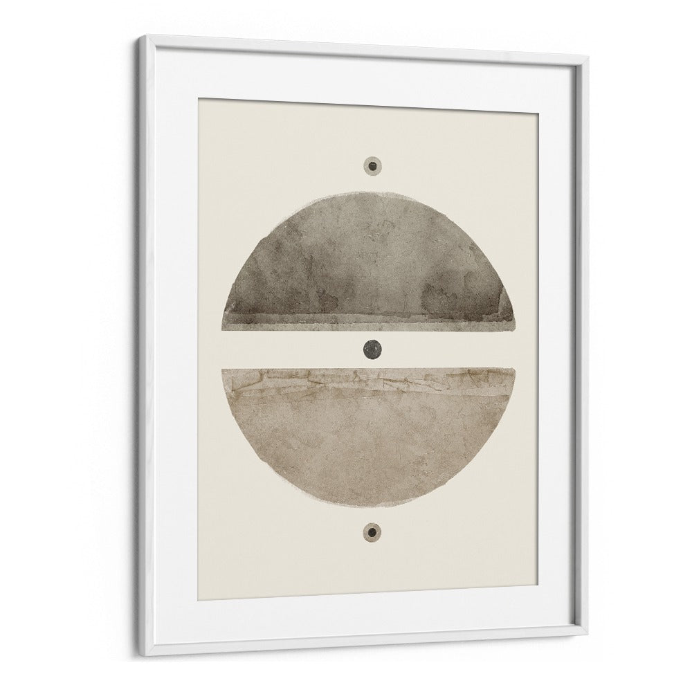 Elegant Taupe Enigma, Geometric Art Prints featuring abstract shapes, perfect for modern home decor.