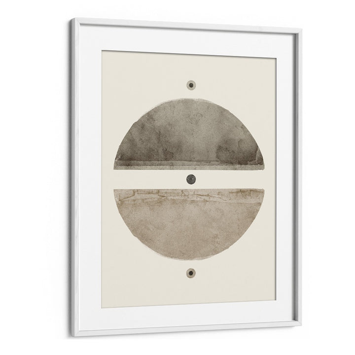 Elegant Taupe Enigma, Geometric Art Prints featuring abstract shapes, perfect for modern home decor.