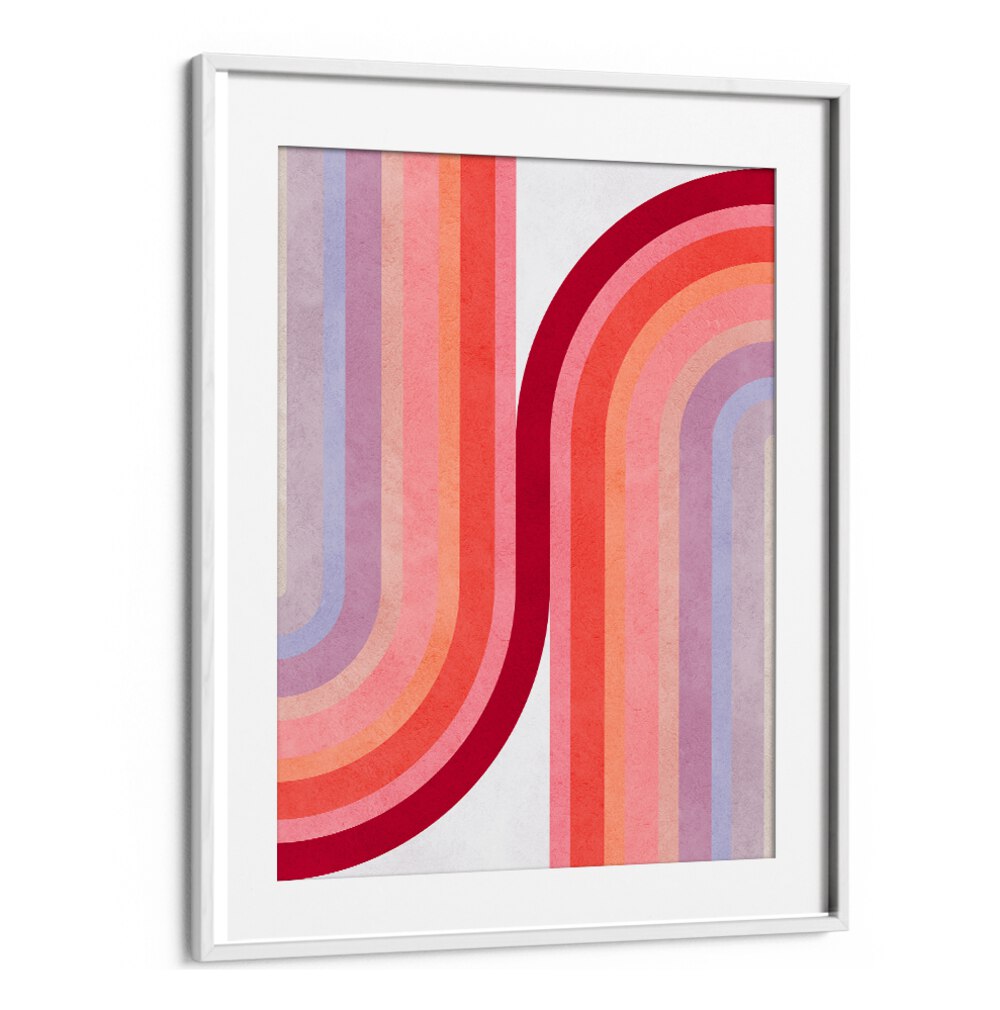 Colorful CURVED LINES, GEOMETRIC ART PRINTS feature vibrant hues and flowing shapes for a dynamic decor transformation.