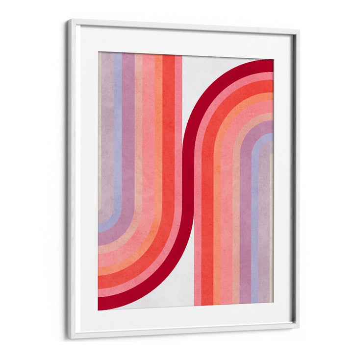 Colorful CURVED LINES, GEOMETRIC ART PRINTS feature vibrant hues and flowing shapes for a dynamic decor transformation.