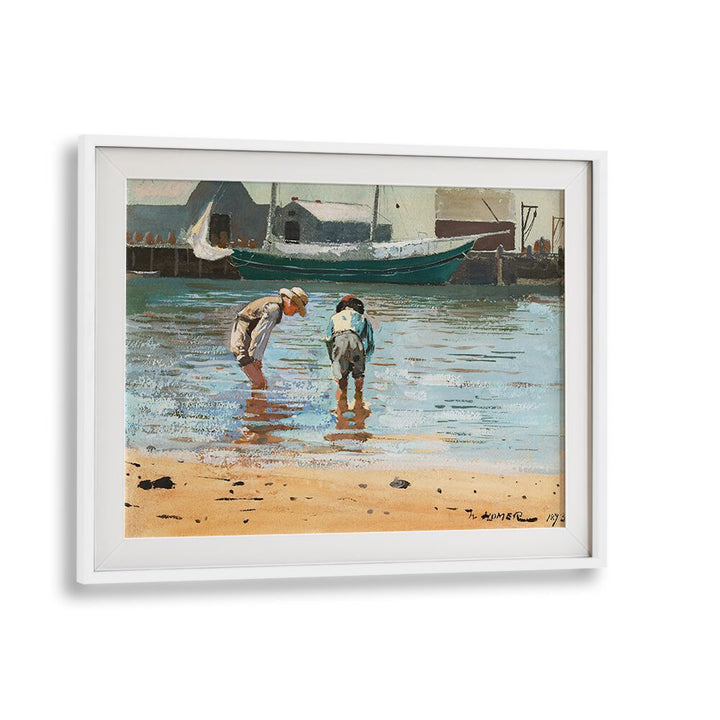 BOYS WADING (1873)  , VINTAGE PAINTINGS