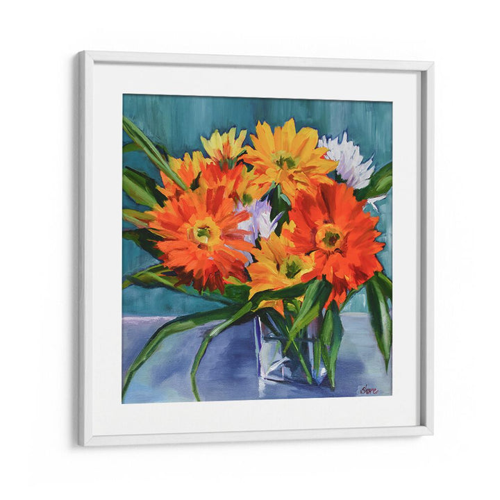 FLOWERS IN VASE , FLORAL FLOWER PAINTINGS