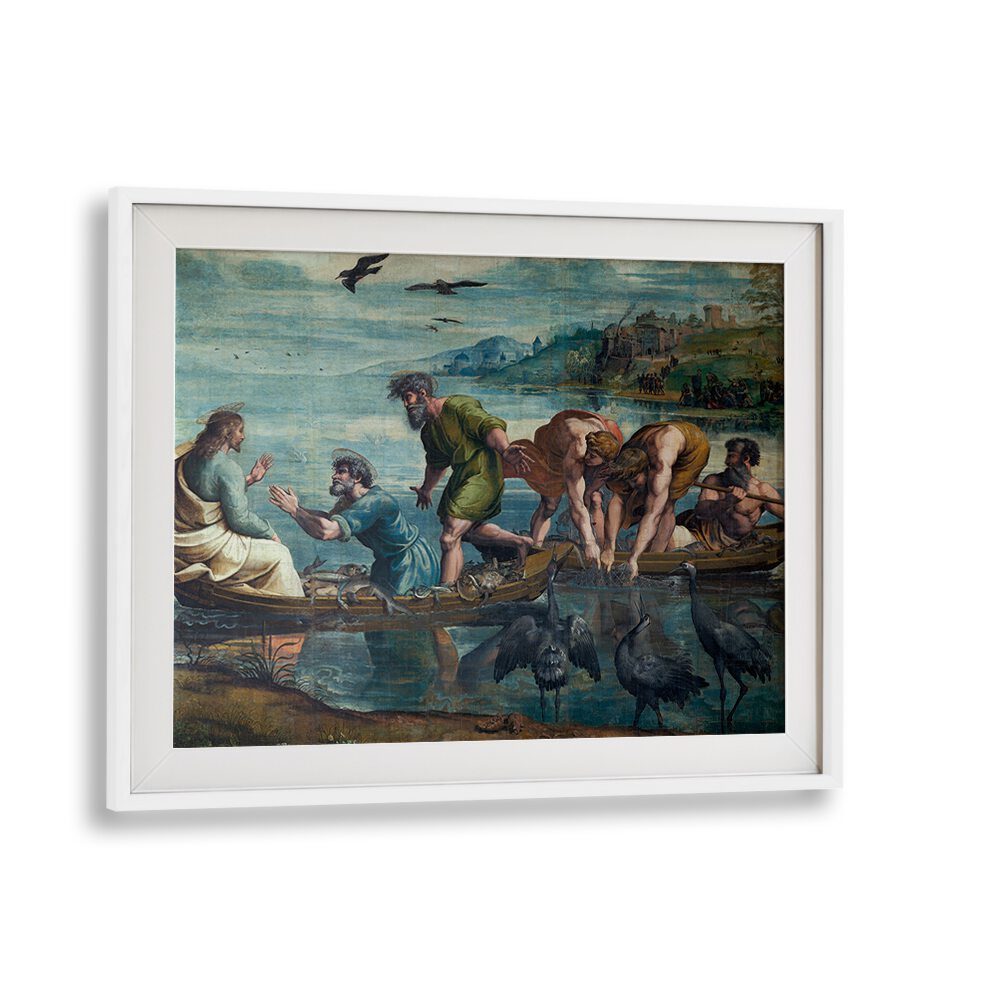 THE MIRACULOUS DRAFT OF FISHES (1515–1516) BY RAPHAEL RAFFAELLO , VINTAGE PAINTINGS