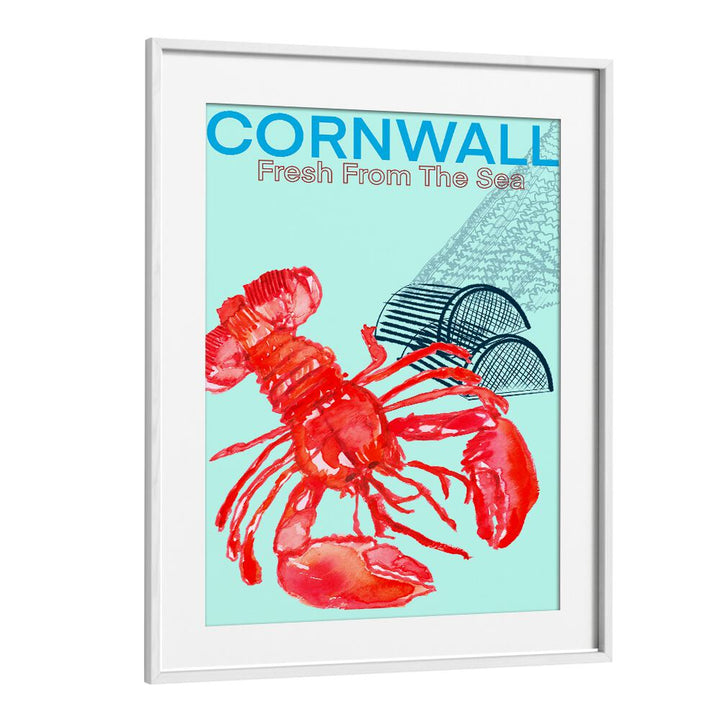 Bright and vibrant Cornwall Sea Poster, Beach Paintings, showcasing ocean beauty and coastal charm for your home decor.