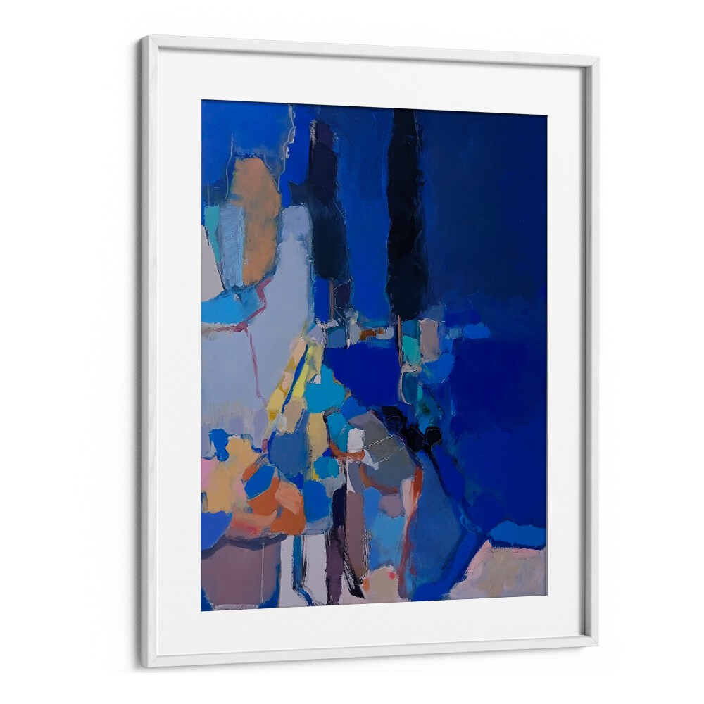 Vibrant BLUE BLUE DAY, ABSTRACT PAINTINGS showcasing bold blues and artistic flair for your decor. Perfect for any space.