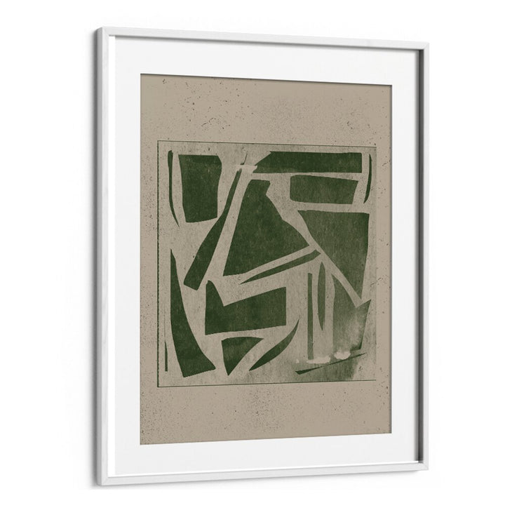 GREEN PAPER CUT NO.1 , ABSTRACT PAINTINGS