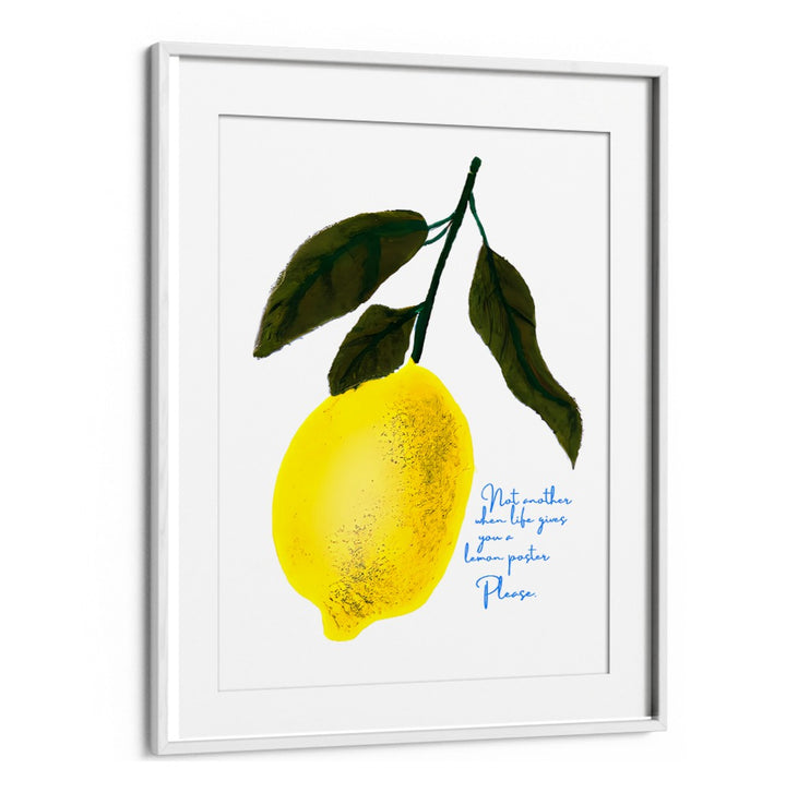 NOT ANTOHER LEMON , KITCHEN POSTERS featuring a bold yellow lemon with playful handwritten text for unique kitchen decor.