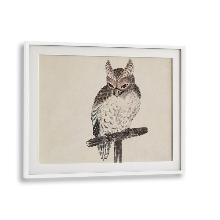 OWL FROM ALBUM OF SKETCHES (1814) BY KATSUSHIKA HOKUSAI, JAPANESE PAINTINGS