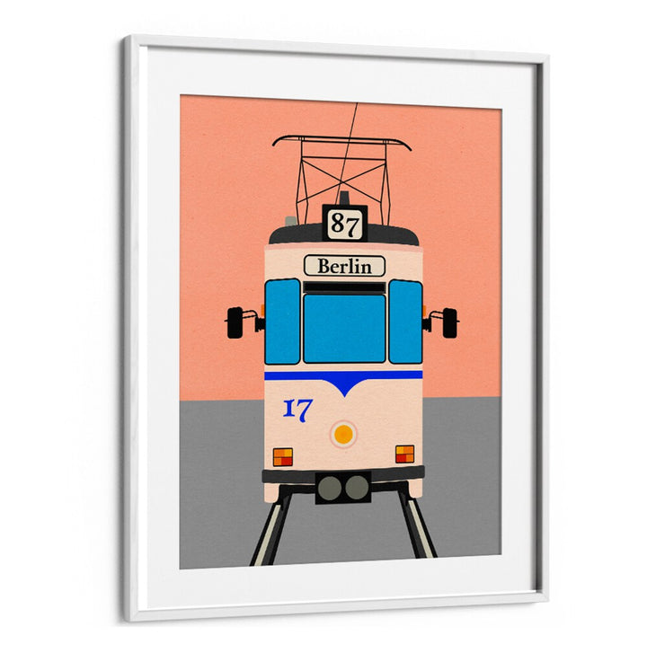 Stylish BERLIN TRAM, CAR POSTERS showcase the iconic tram design, perfect for urban transport enthusiasts.