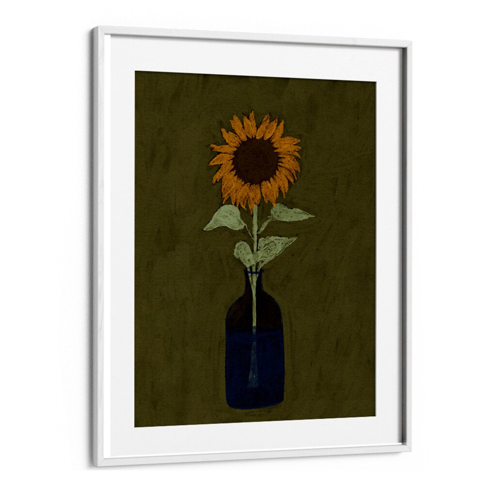 Bright sunflower art in a vase, perfect for your kitchen. Discover RADIANT VIEW, KITCHEN POSTERS for a vibrant decor.