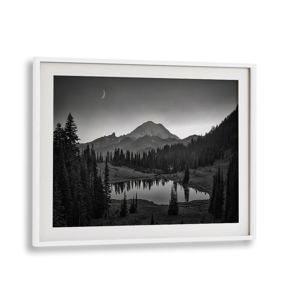 Stunning black and white landscape featuring MT. RAINIER, perfect for MT. RAINIER, PHOTOGRAPHY PRINTS enthusiasts.