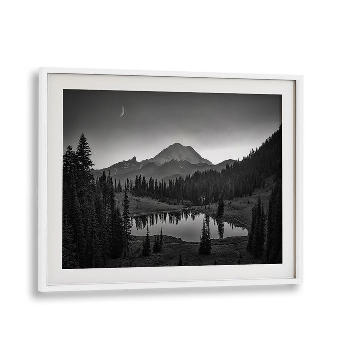 Stunning black and white landscape featuring MT. RAINIER, perfect for MT. RAINIER, PHOTOGRAPHY PRINTS enthusiasts.