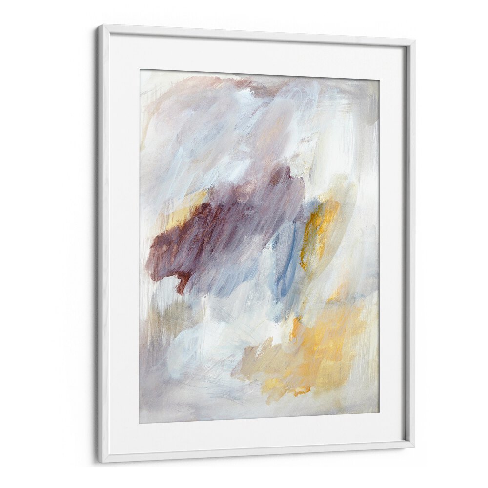 Ethereal brushstrokes create a serene atmosphere in this stunning abstract painting for a modern art collection.