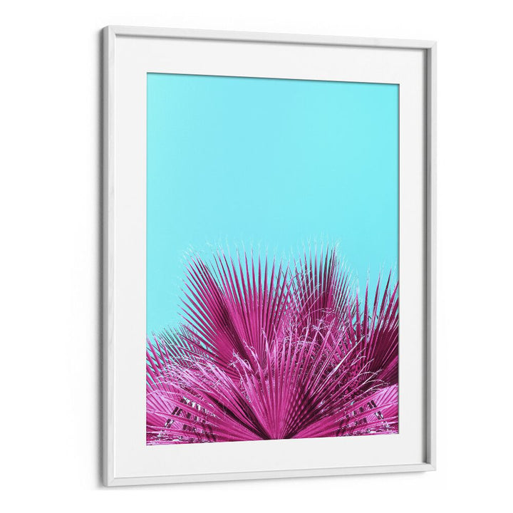 surreal painting - ELECTRIC PINK PALM FRONDS by Asianmonk