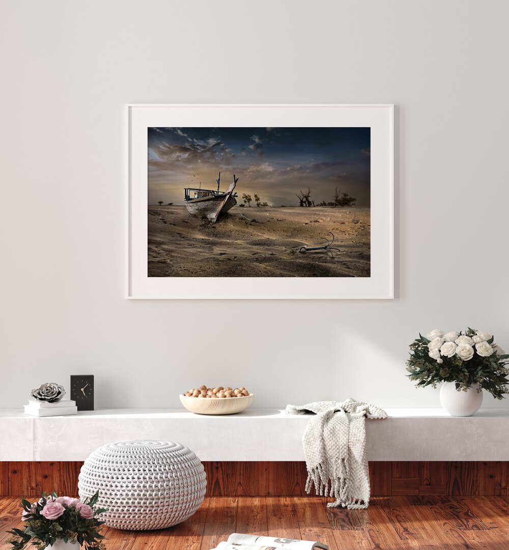 ABSTRACT painting - SHIP IN THE DESERT by Asianmonk