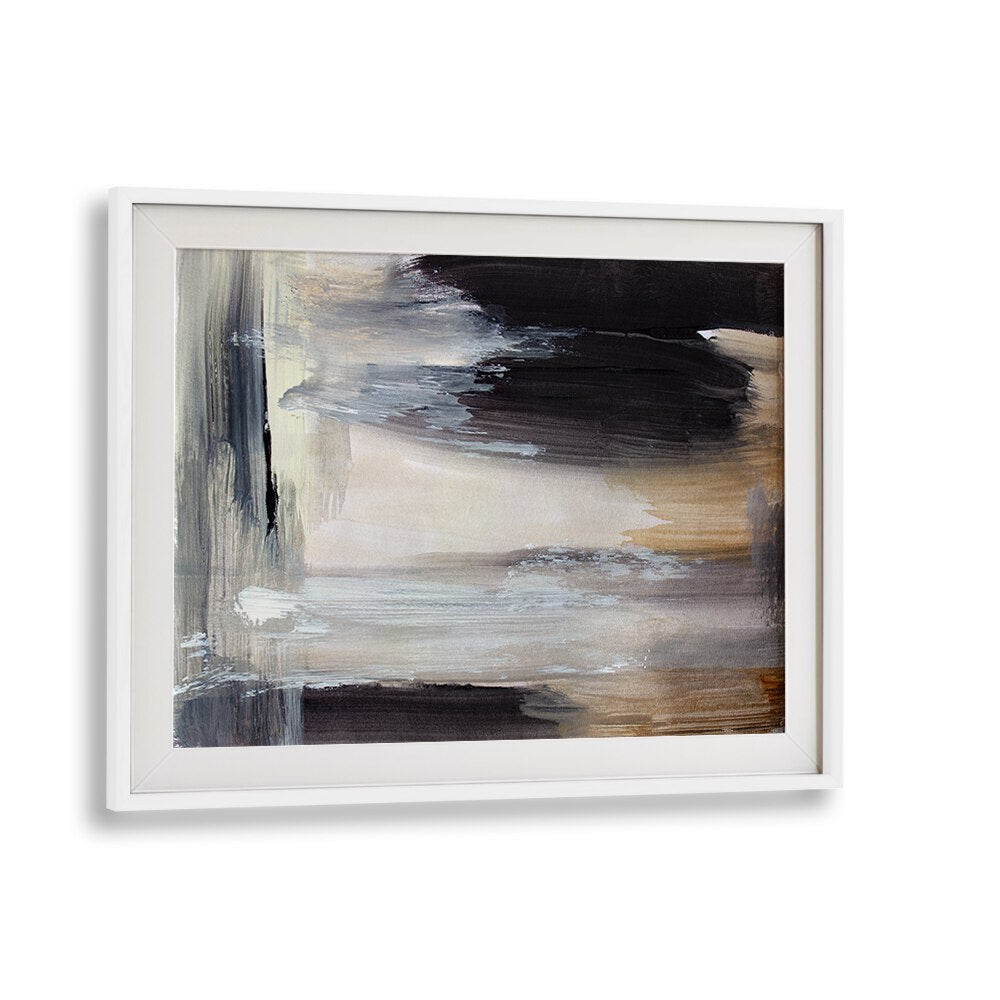 Elegant CALICO, ABSTRACT PAINTINGS featuring soft brush strokes in muted tones, perfect for modern decor.