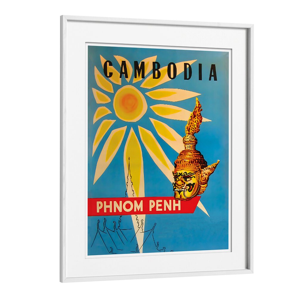 Explore the charm of Cambodia with these stunning vintage travel posters, perfect for any decor. CAMBODIA, VINTAGE TRAVEL POSTERS.