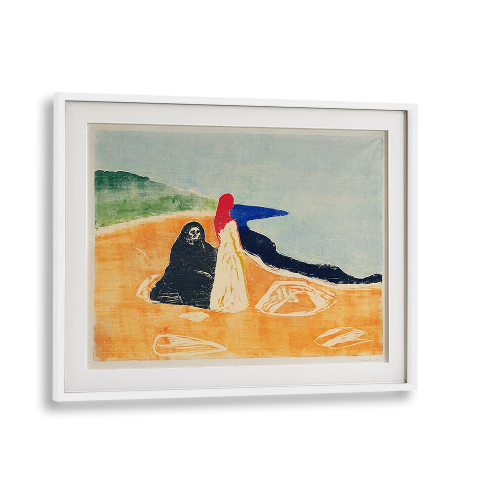 TWO WOMEN ON THE SHORE (1898)  , VINTAGE PAINTINGS