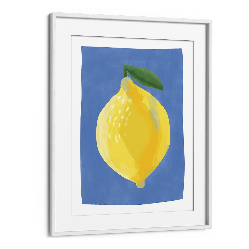 YELLOW LEMON BY ELENA RISTOVA, KITCHEN ART PAINTINGS