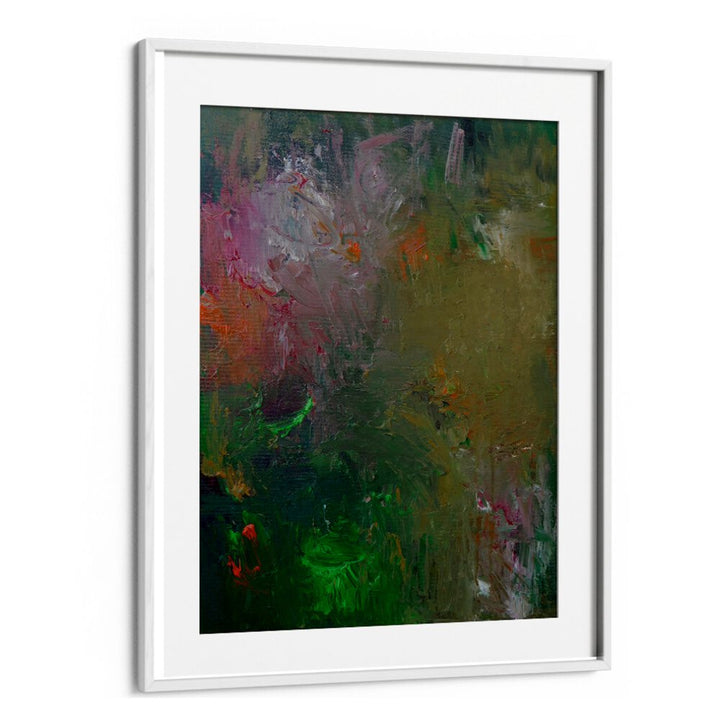 Vibrant RHYTHM, ABSTRACT PAINTINGS adorn a stylish frame, perfect for enhancing modern living spaces with art.
