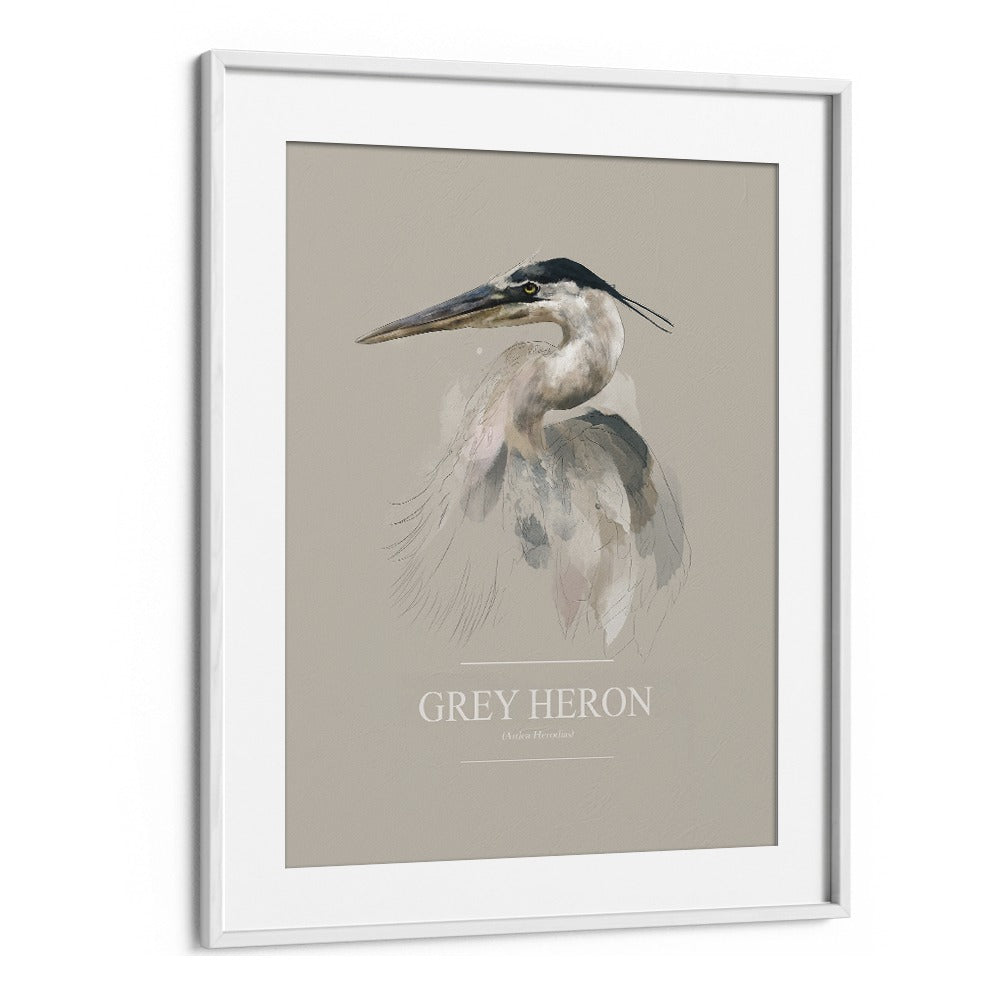 Ohara Koson painting - GREY HERON by Asianmonk