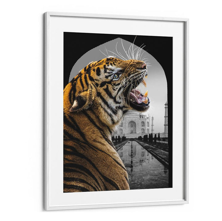 BENGALI STARE, ANIMAL PAINTINGS showcase a fierce tiger, embodying Bengal's rich culture and artistic allure.