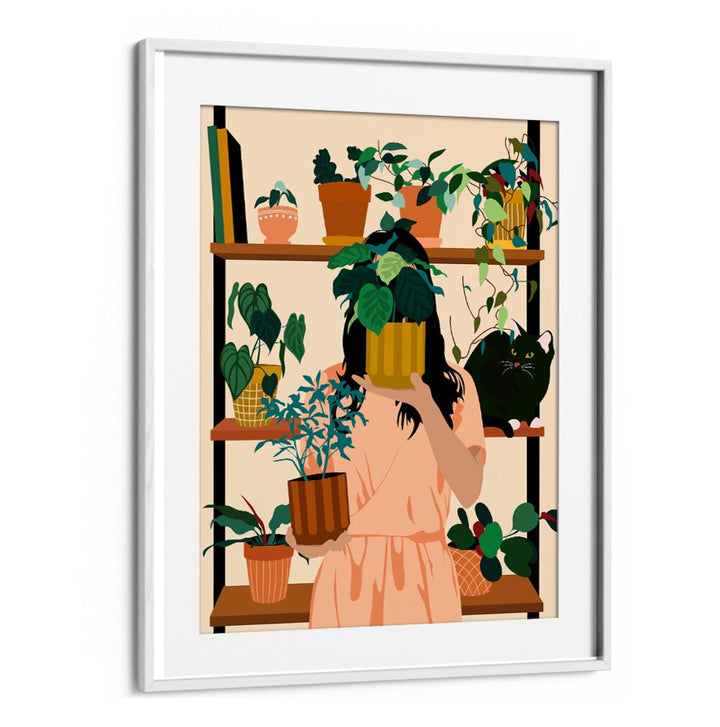 POTTED OASIS , BOHO ART PAINTINGS