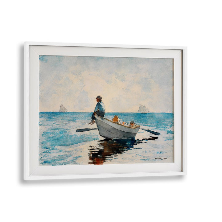 BOYS IN A DORY (1880) , VINTAGE PAINTINGS