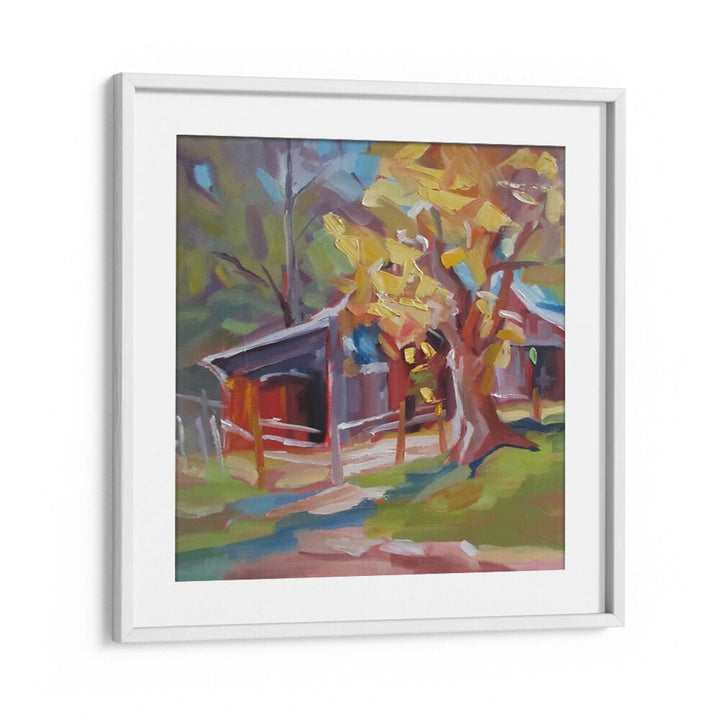 OLD BARN , LANDSCAPE PAINTINGS