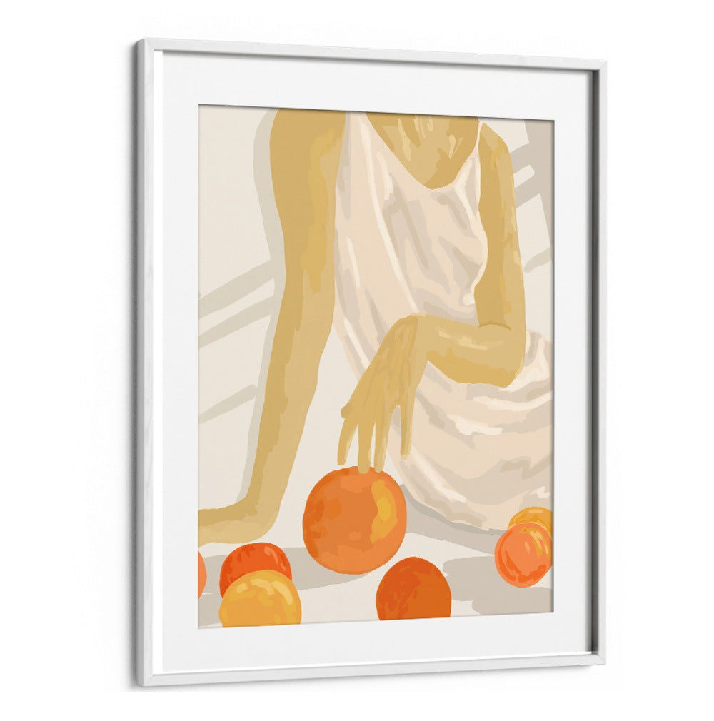 TANGERINE GRACE, PORTRAITS showcases a vibrant illustration with tangerines, embodying citrus elegance and spirit.
