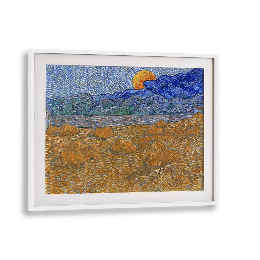 VAN GOGH'S WHEAT SHEAVES & RISING MOON (1889), VINTAGE PAINTINGS