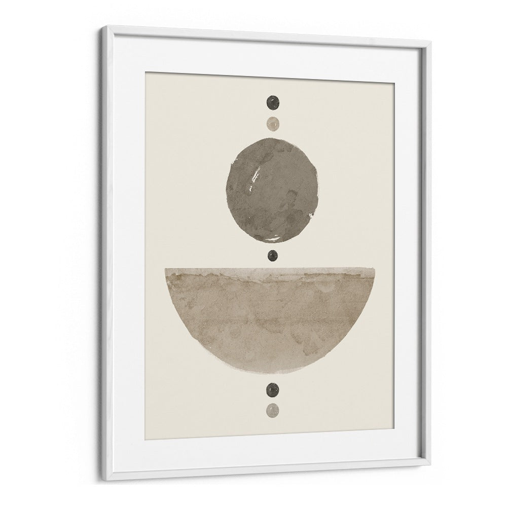 Elegant MOCHA MIRAGE, GEOMETRIC ART PRINTS featuring abstract shapes in a minimalist frame to elevate your space.