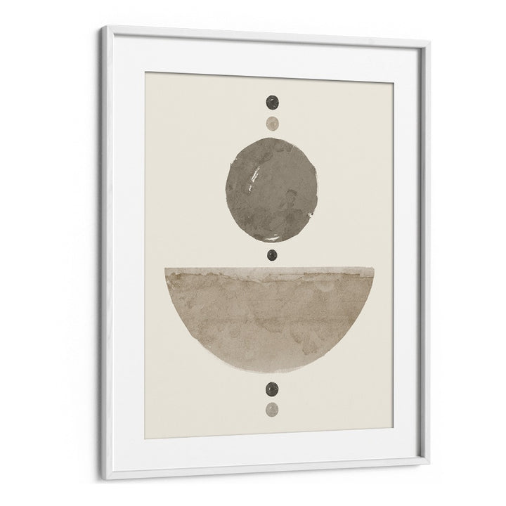 Elegant MOCHA MIRAGE, GEOMETRIC ART PRINTS featuring abstract shapes in a minimalist frame to elevate your space.