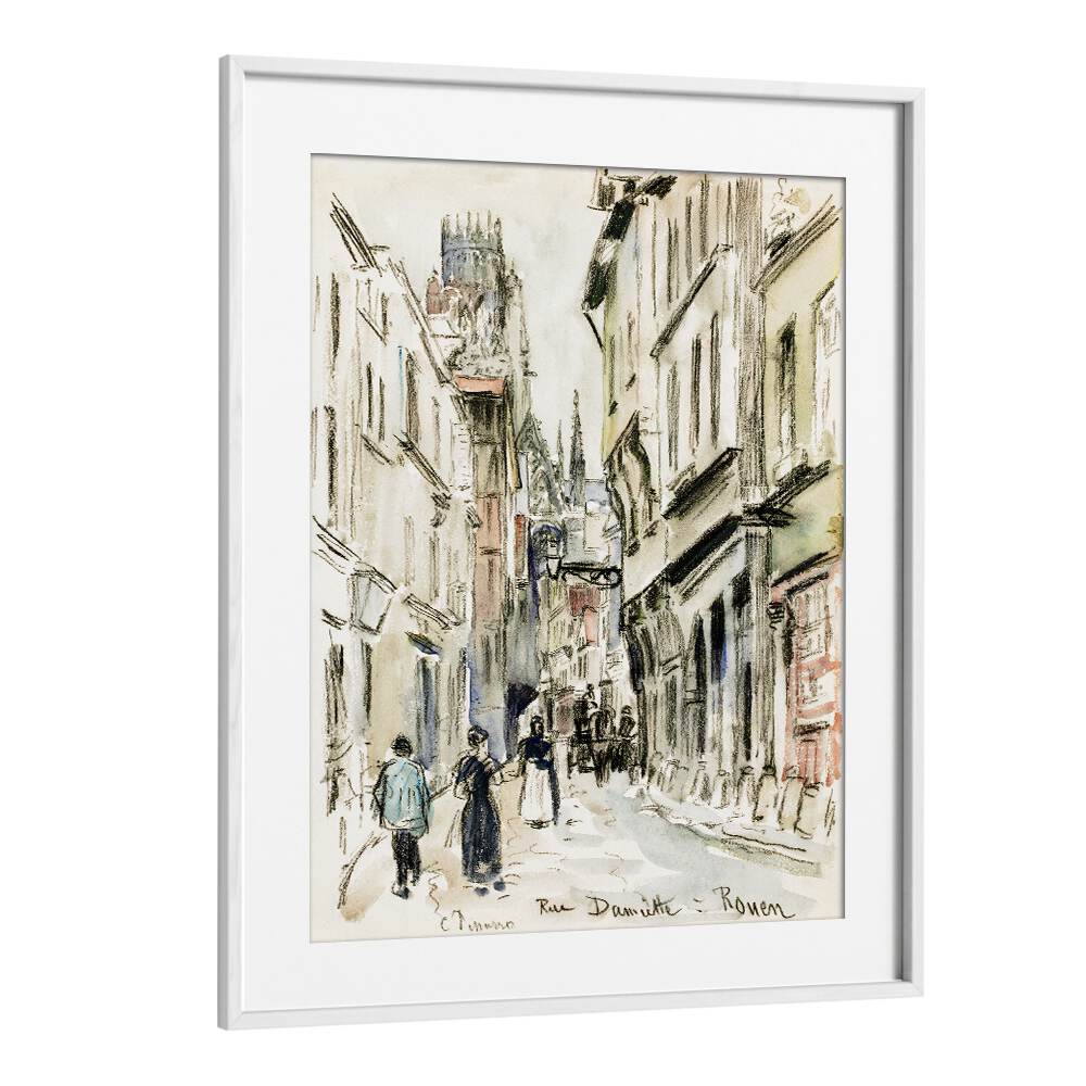 RUE DAMIETTE, ROUEN (CA. 1884)  , VINTAGE PAINTINGS