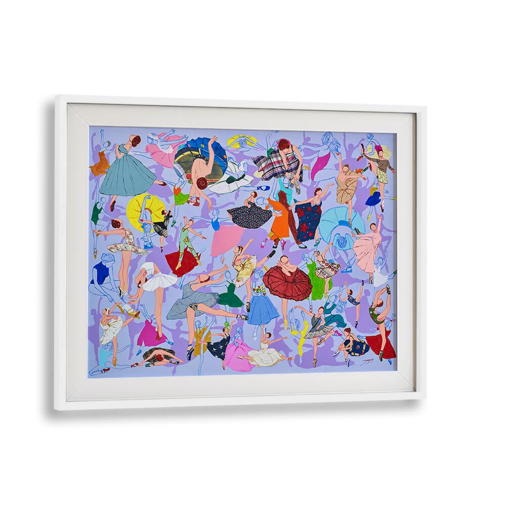 Colorful SPRING WALTZ, FASHION POSTERS showcase elegant dancers in vibrant outfits, perfect for stylish home decor.