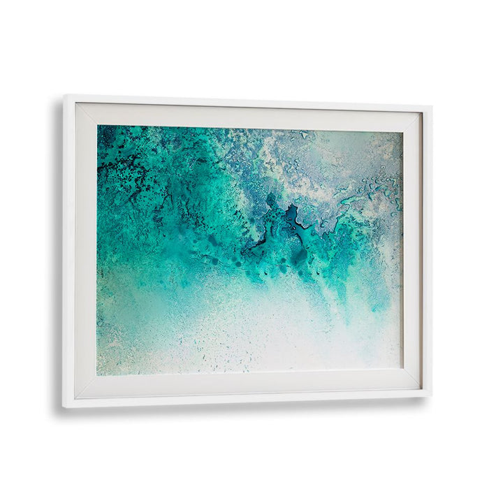 Vibrant turquoise hues blend beautifully in TURQUOISE WHISPERING, ABSTRACT PAINTINGS for a tranquil space.