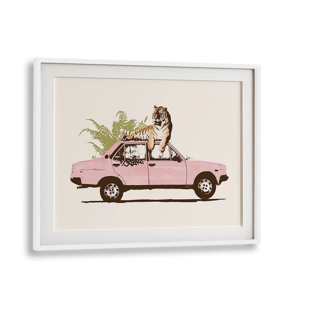 TIGER ON CAR , FASHION POSTERS