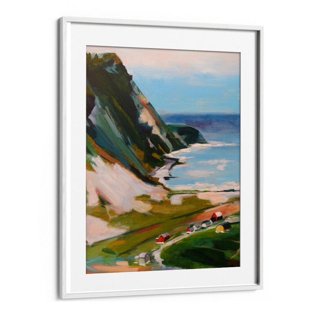 NORWEGIAN TOWN , LANDSCAPE PAINTINGS