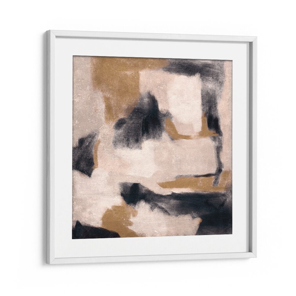 Framed artwork featuring DYNAMIC BRUSHSTROKES, ABSTRACT PAINTINGS in neutral tones, perfect for modern decor.