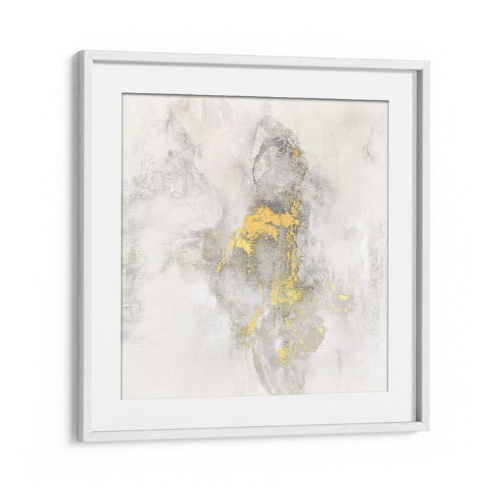 Elegant abstract painting titled "YOSEMITE FALLS I," featuring soft hues and gold accents, perfect for modern decor.