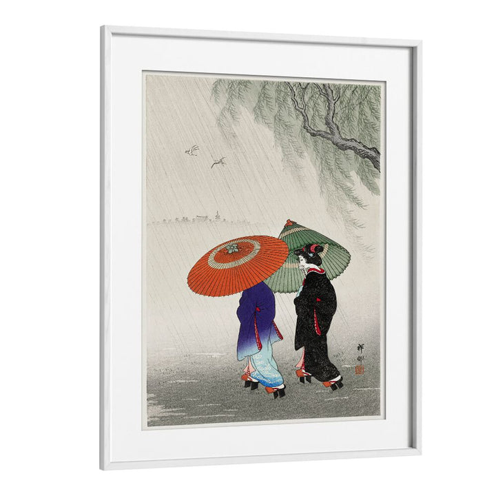 TWO WOMEN IN THE RAIN (1925 - 1936)  , JAPANESE PAINTINGS , JAPANESE ART PRINTS